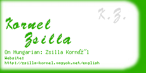 kornel zsilla business card